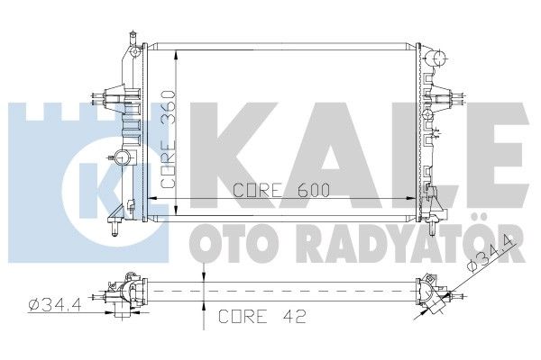 KALE OTO RADYATÖR Radiators, Motora dzesēšanas sistēma 141000